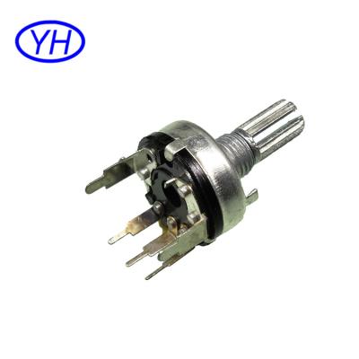 China Audio Carbon Film 3 Pins 17mm Rotary 50k Potentiometer With On Off Switch for sale