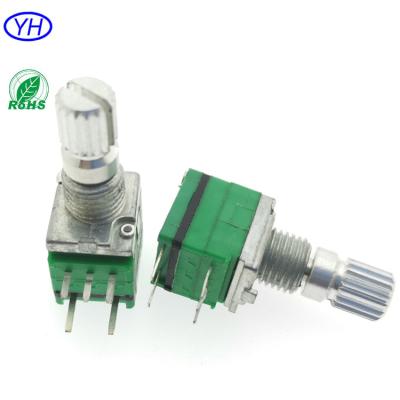 China New 9mm Sound Original PCB Potentiometer Carbon Film Power Amplifier Manufacturer Horizontal Mount With Push Switch R0910PS-xA1 for sale