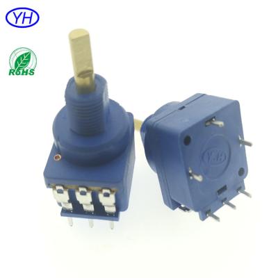 China 16mm Dimmer Light 10k 20k 47k 50k 100k 220k 470K 500K Carbon Film Potentiometer With 10A Boost Switch for sale