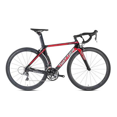 China TWITTER 700C Carbon Fiber Road Bike Aerial Road Bike With SHIMANO Claris 16speed Racing Road Bike for sale