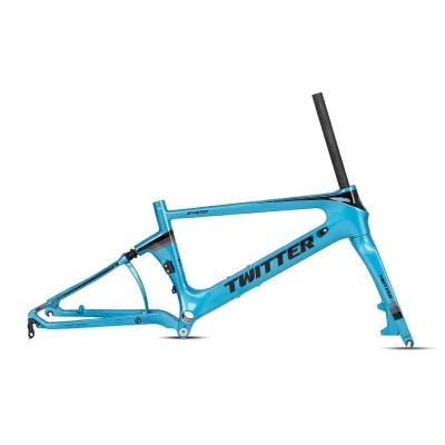 China High Strengh fast boat twitter folding bike carbon frameset 22 inch mimi disc brake carbon fiber folding bicycle frameset for sale