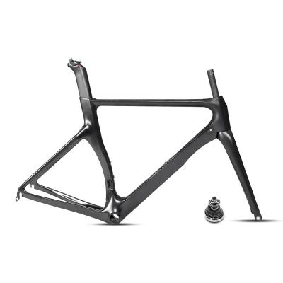 China High Quality ENV Tech Carbon Fiber Road Bike Frame Gravel Frame & Fork BSA Frameset Recycling Parts 46/48/52/54/56cm No Decals for sale