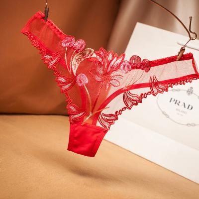 China Breathable Sexy Transparent Women G-String Panties Thong Soft Seamless Underwear for sale