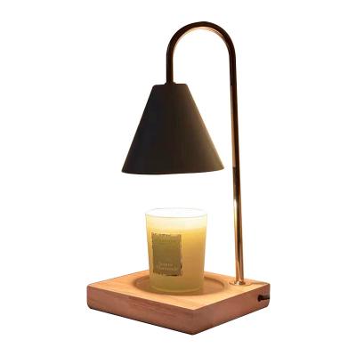 China China Bedroom Bedside Night Light Atmosphere Fragrance Essential Oil Wax Cast Wood Lamp for sale