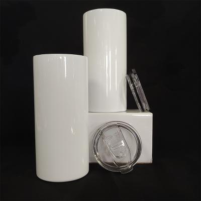 China Viable Ready To Ship S004 In Stock 22oz Full Straight Glossy Sublimation White DIY Insulated Bold Tumbler for sale