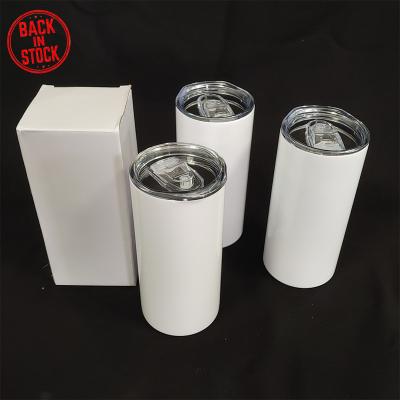 China Viable Ready To Ship S001 450ml 15oz Sublimation Mugs Bulk Blanks Vacuum Insulated Straight Tumblers With Lid for sale