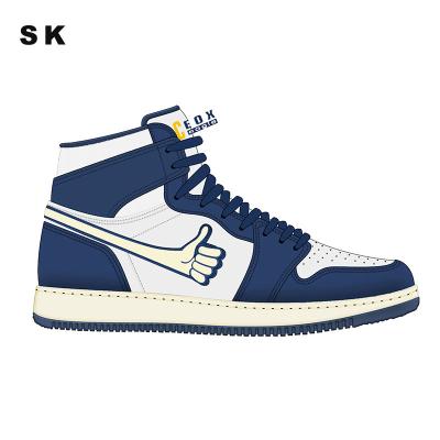 China Cushioning Designer Custom Logo High Top Genuine Leather Suede Brand Casual Shoes Fashion Mens Skateboarding Sports Style Sneakers for sale