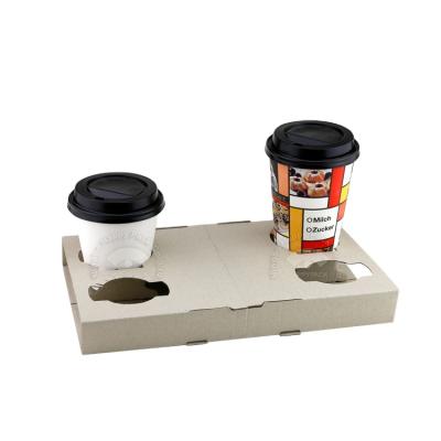 China Wholesale Disposable HAPPYPACK Disposable Take Away Hot Paper Cup Holders Coffee Paper Cups Packaging Paper 4 Cups Carrier Free Sampleps for sale