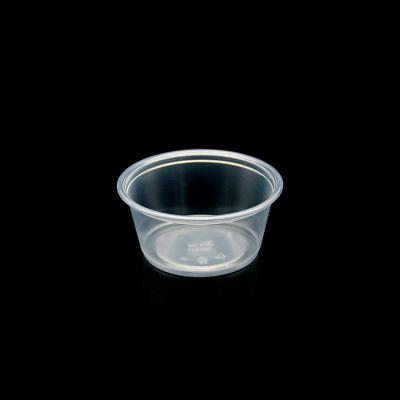 China HAPPYPACK 3.25oz PP Sauce Cup 98ml Disposable Cups Wholesale Degradable Clear Plastic Free Sample for sale