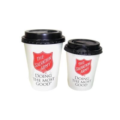 China Disposable Logo Printing Custom Disposable Wall Double Hot 12oz Coffee Paper Cup With Lids Free Sample for sale