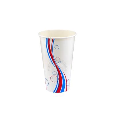 China Custom Wholesale Disposable Color Cup16oz Disposable High Quality Paper Cold Paper Cup for sale