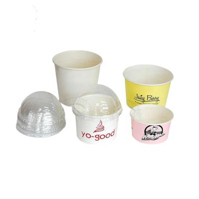 China Disposable Custom Color Logo Printing Disposable Paper Cup Ice Cream Cup Take Away Free Sample for sale