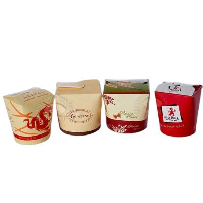 China HAPPYPACK Disposable Paper Packaging Take Away Noodle Box Food Container Custom Color Logo Paper Free Sample 16/26/32 Ounce for sale