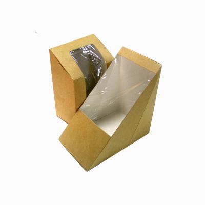 China Happypack Disposable Custom Printing Take Away Paper Box Cake Paper Sandwich Packaging Box Free Sample Take Out Box for sale