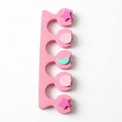 China Durable Hot Sale Pedicure Use Star Moon Sticker Eva Toe Separator for sale