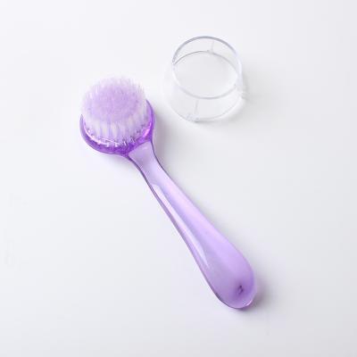 China Wholesale Price Durable Clear Purple Handle Facial Wash Brush for sale