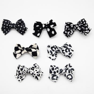 China Hair Clips Baby Hair Clips Pin Ribbon For Cow Print Custom Hair Bow Accessory for sale