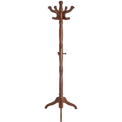 China VASAGLE Adjustable Walnut Free Standing Wooden Hall Tree Coat Rack Hanger Stand (Other) for Coat Hat Clothes Scarves Handbags Umbrella for sale