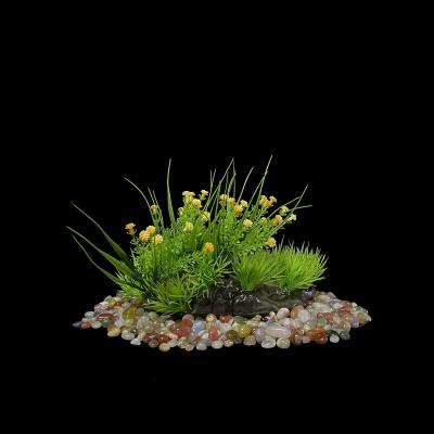 China Eco-friendly/Durable/Colorfast/Easy to clean lifelike artificial cheap floating grass flower decorations outdoor lake park for sale