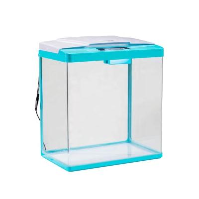 China 2022 New Viable Small and Creative Desktop Betta Tank Aquarium With Filter for sale