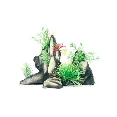 China Viable Decoration Ornaments Rock For Decorative Stone Rocks Suppliers Product Aquarium Landscaping Artificial Aquarium Resin Rock Garden for sale