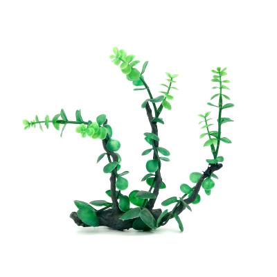 China Sustainable Decoration Aquarium Tank Accessories Decorations Ornaments Products Pet Fake Artificial Plastic Reptile Plants for sale