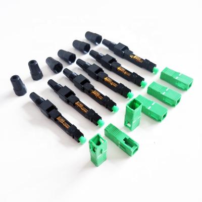 China Communication SC Optical Field Assembly Connector SC APC Quick Connector For FTTH Network for sale