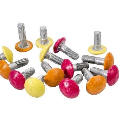 China Carbon Steel Plastic Head Bolt Thin Thread Tank Bolts for sale