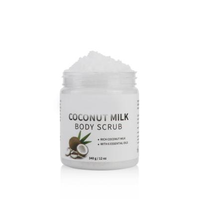 China Korean Wholesale Private Label Exfoliator Custom Vegan Organic Face And Body Exfoliating Whitening Coconut Body Scrub for sale