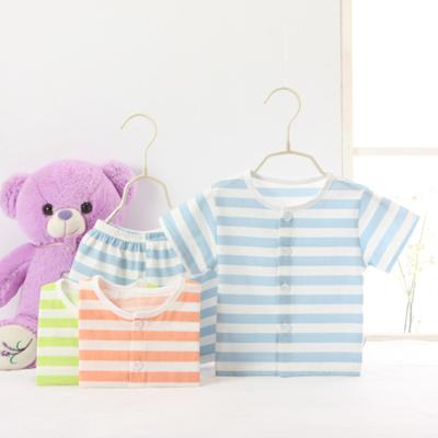 China Wholesale 100% Breathable Cotton Set Cartoon Boy Clothes Suit Baby Short Sleeve Plain Clothing Set for sale