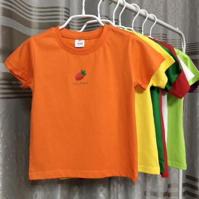 China Custom cotton children's breathable heat transfer hot stamping logo printing children's T-shirt children's printing T-shirt printing for sale