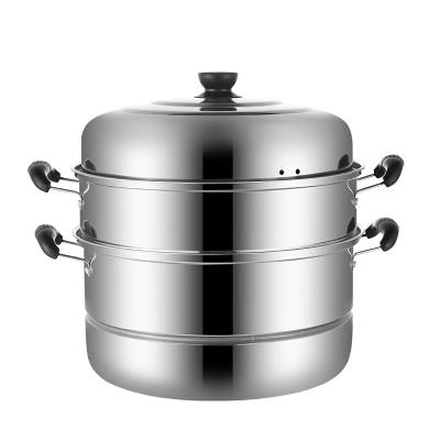 China Keshun Induction Steamers Soup Pot Design Cookware Stainless Steel Lid Viable 26 28 30cm Steamer Pot for sale