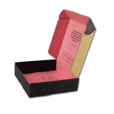 China Materials New Arrival Pink Color Customized Size Recycled Corrugated Mailer Gift Box for sale