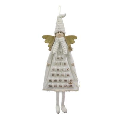 China Angel White Advent Calendar Animated Decorations Art Opens Christmas Angel for sale