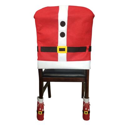 China Wholesale European Style Party Decorations Dining Cheap Christmas Chair Back Covers for sale