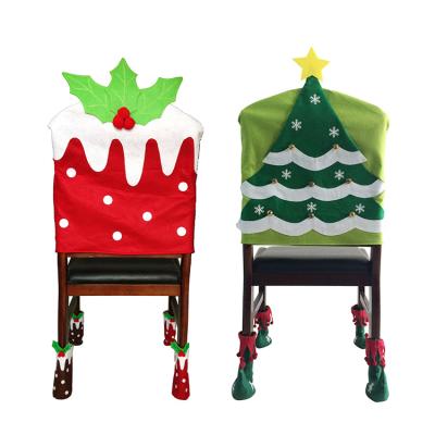 China Chair Cover 12 Style Decor Chair Back Cover Christmas Chair Indoor Home Decoration for sale