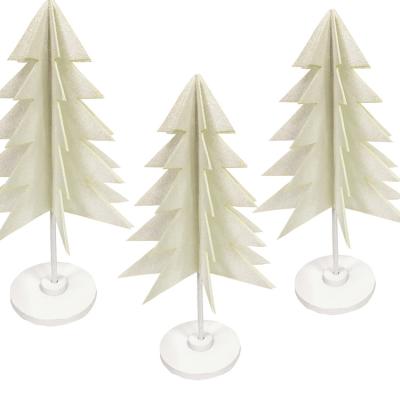 China Hot Big Christmas Tree Sales Silver Glitter Big Christmas Tree Felt Home Christmas Decoration Tree for sale