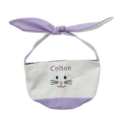 China Easter Gift Bag Rabbit Ears Sublimation Canvas Candy Bag Burlap Gift Hamper Soft Easter Bag Rabbit for sale