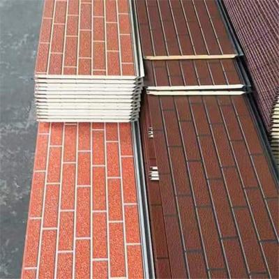 China Modern Siding 16mm Exterior Wall PU Panel Exterior Decorative Brick Wall Sandwich Panel for sale