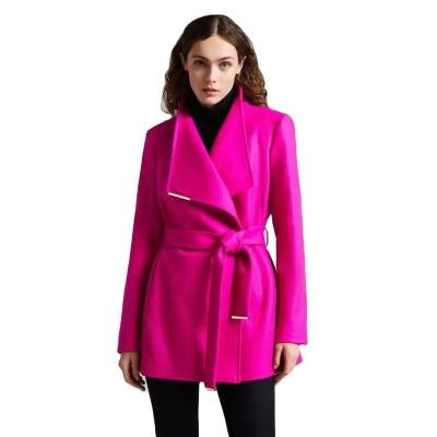 China 2022 Supplier Fashion Sustainable Winter Wear Chinese Woolen Coat Women's Double Sided Wool Coat for sale