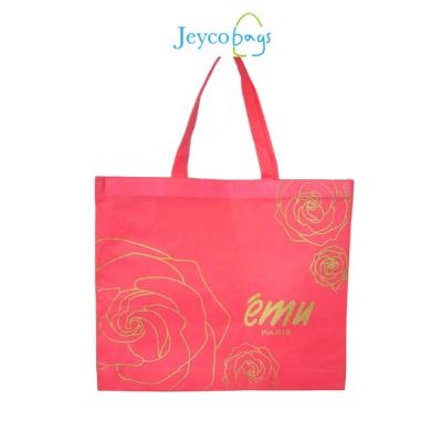 China JEYCO AZO BAGS SMETA SEDEX 4P Free Audited Factory Custom Gold Printing 80gsm Non Woven Tote Bag For Shopping for sale