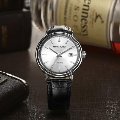 China 2021 NEW Fashion Trend OEM Service Automatic Leather Band Waterproof Automatic Movement Watch for sale