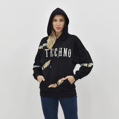 China Wholesale Vintage Black Sweatshirt Hoodies Anti-wrinkle Women Oversized Hoodie For Women's Clothing Wear Diary for sale