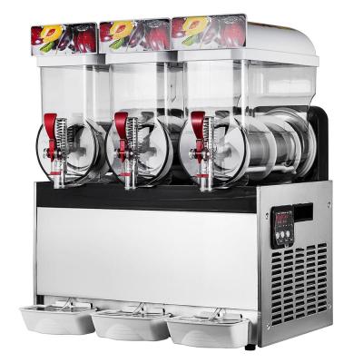 China food & Beverage Factory Hot Sale XRJ15Lx3 Tanks Beverage Machines Three Valves Frozen Snow Slush Machine for sale