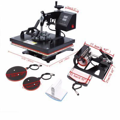 China Home Use Swing Away 5 In 1 Combo 12X15 Inch Heat Press Sublimation Machine For Sale for sale