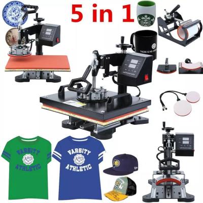 China Home Use 5 in 1 Combo 3d Sublimation Heat Transfer Multifunctional Digital Control Box Mugs Heat Press Machine for sale