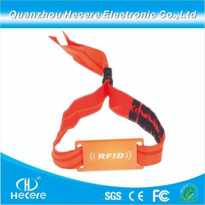 China                  Top Qualify 125kHz ISO18000-2 Tk4100 RFID Disposable Fabric Wristband              for sale