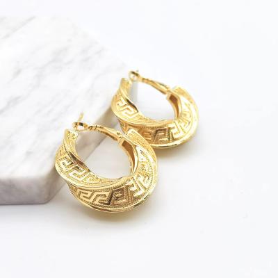 China High quality Hot Sale High Quality Fashion Jewelry Set Gold Plated Brass Hoop Earrings Women Birthday Party Exclusive Jewelry Gifts for sale