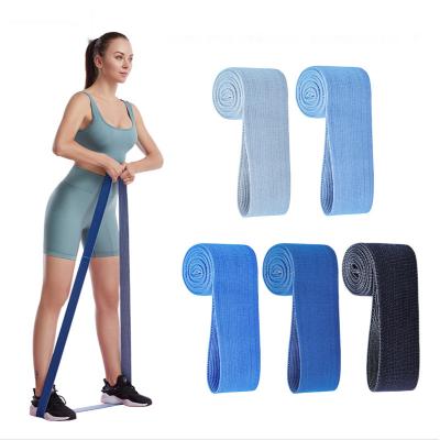 China Polyester Cotton & cotton silk german blue latex polyester fitness exercise gym yoga gradient process latex crochet hip circle resistance booty bands for sale