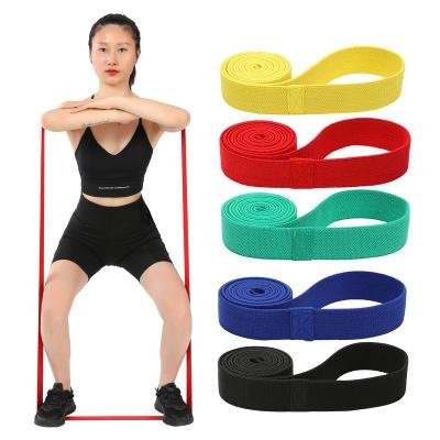 China German Body Exercise Hook Process Yoga Gym Exercise Pull Up Cotton Anti-slip Latex Fitness Polyester Resistance Silk Long Bands for sale